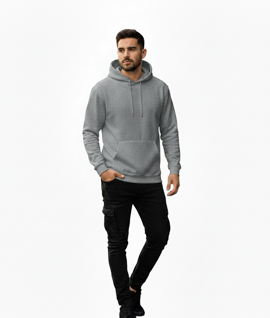 Grey Melange Hoodie - Unisex Hoodie